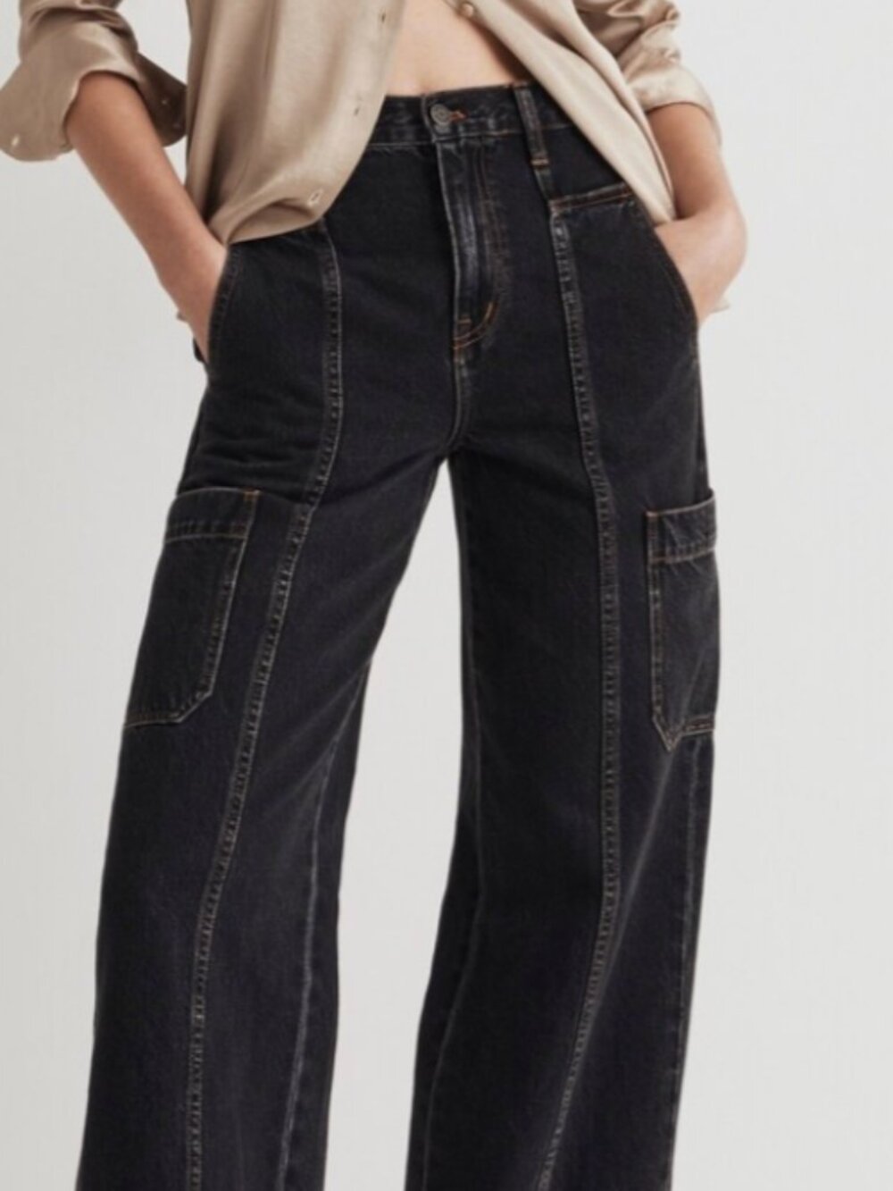 Madewell Baggy Straight Cargo Jeans